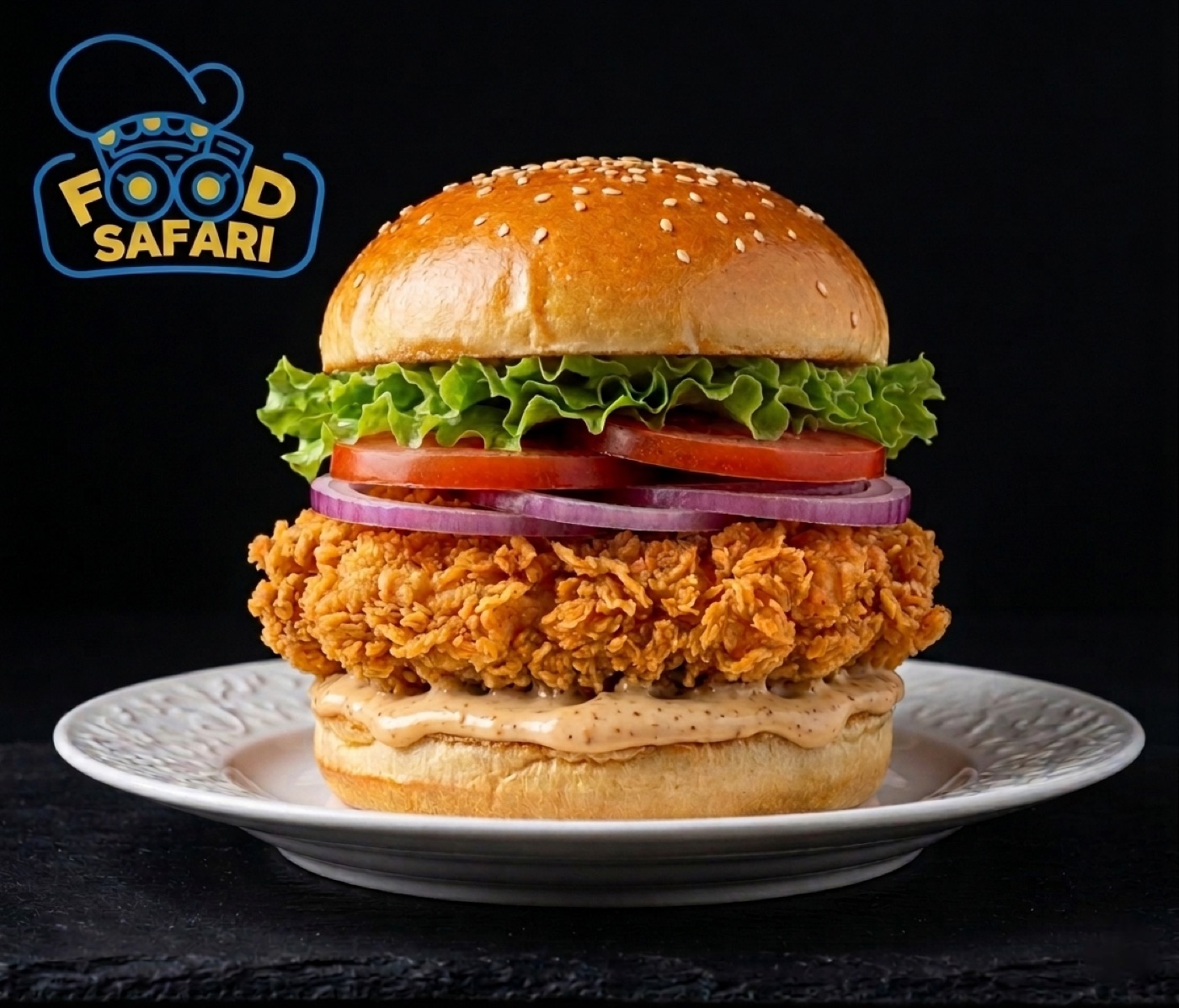 Zinger chicken burger